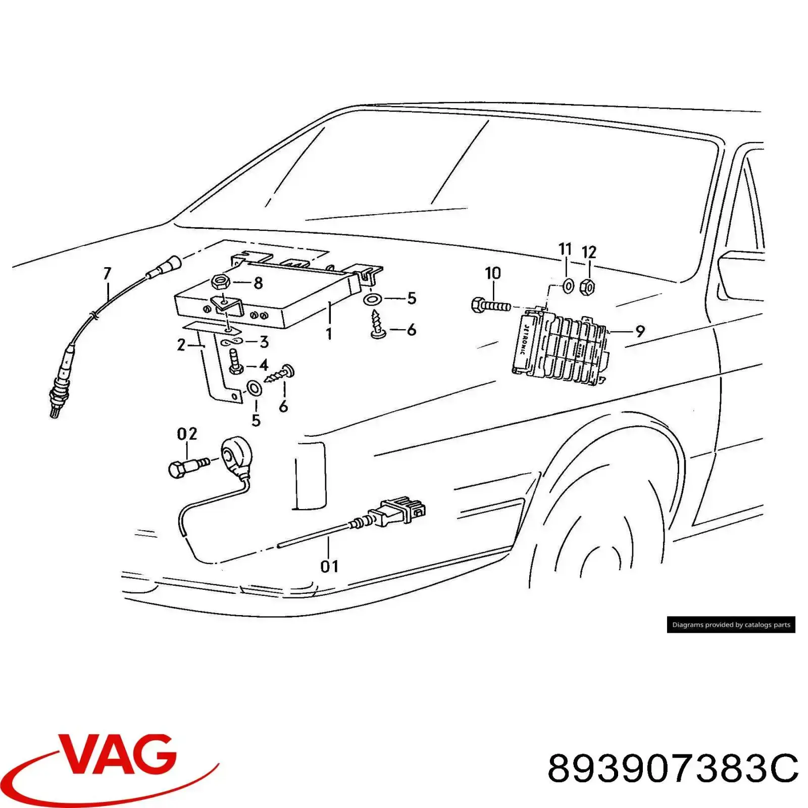 Unidad de control del motor  VAG 893907383C precio, desde 135,04 EUR