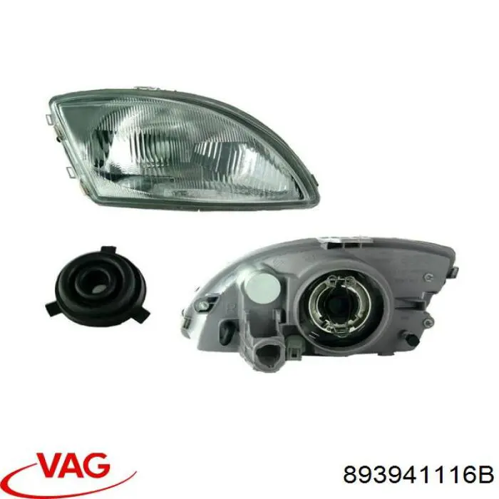 Cristal de faro derecho VAG 893941116B