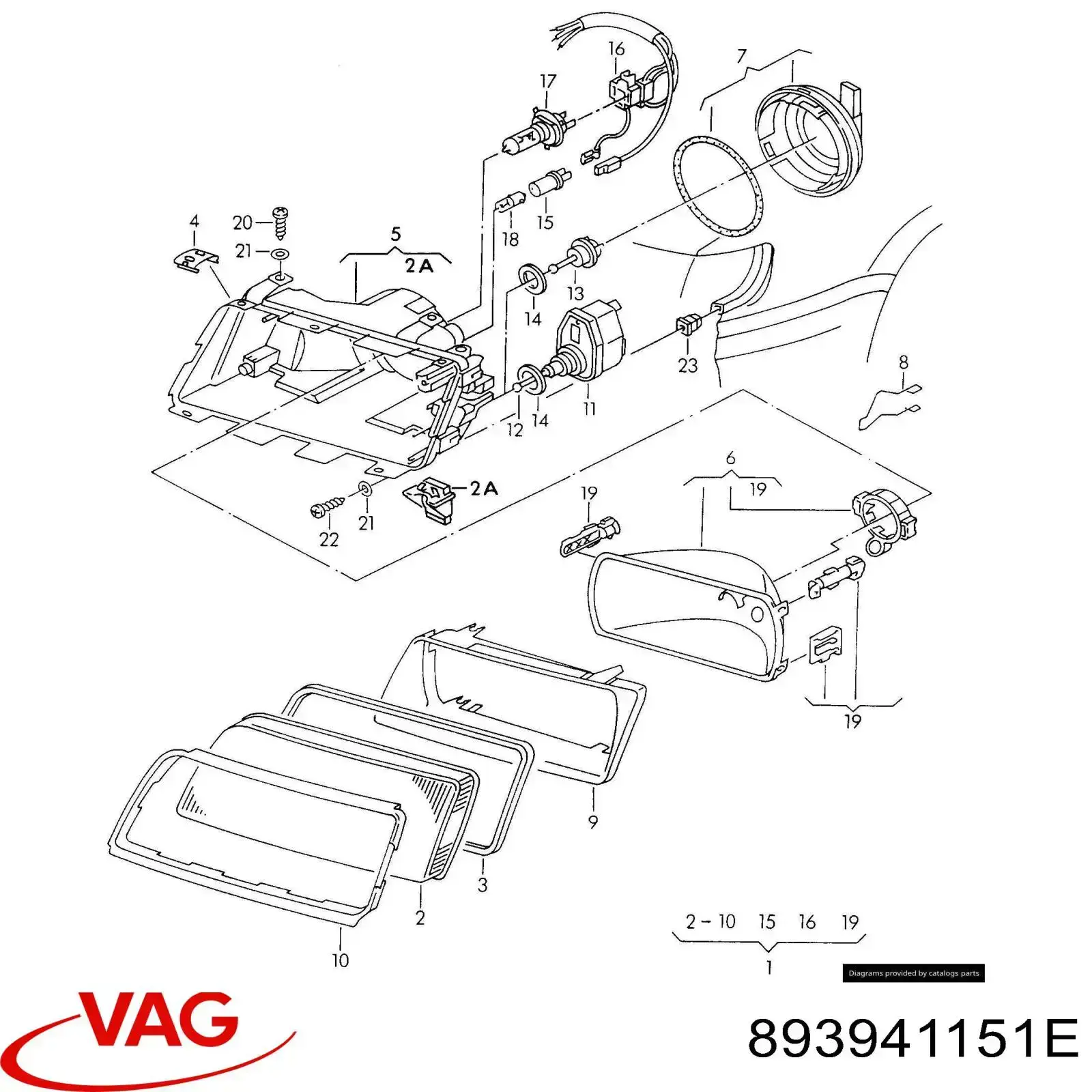 Faro VAG 893941151E precio, desde  