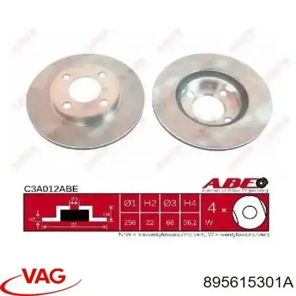 Frenos delanteros VAG 895615301A precio, desde 45,84 EUR