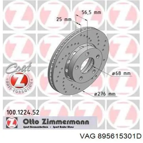 Frenos delanteros VAG 895615301D precio, desde 56,13 EUR