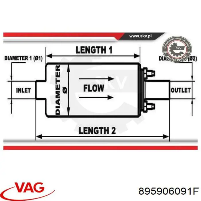 895906091F VAG bomba de combustible