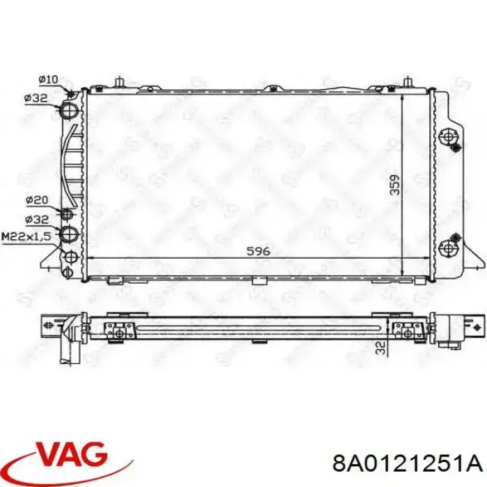 Água radiador VAG 8A0121251A precio, desde 115,91 EUR
