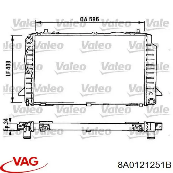 Comprar 8A0121251B VAG Radiador de auto