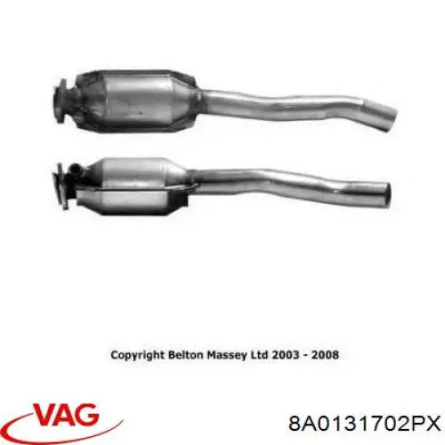 8A0131702PX VAG Catalizador de gasolina y diésel