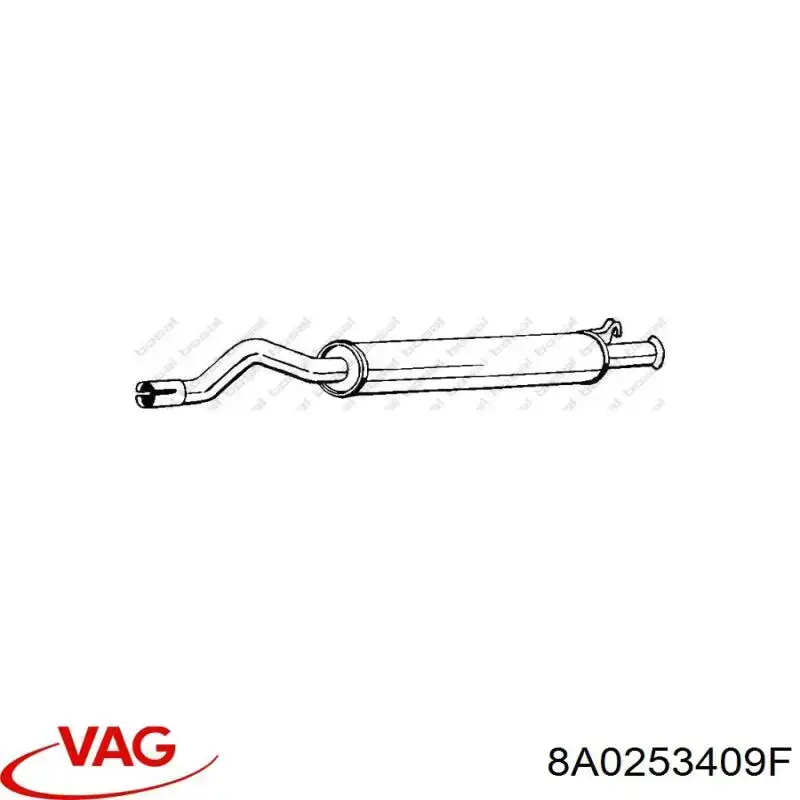 Comprar 8A0253409F VAG Silenciador central