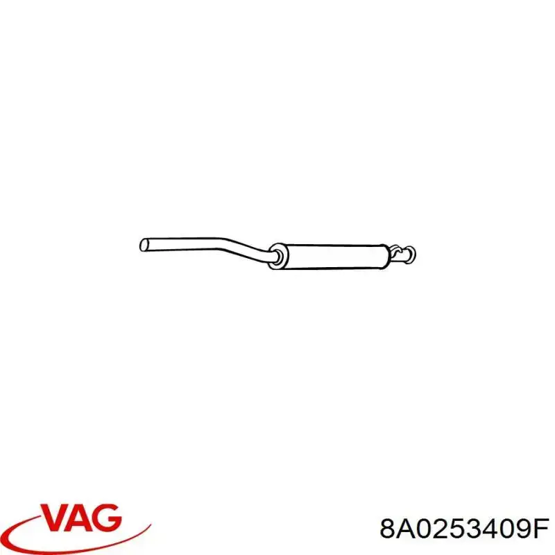 Silenciador central VAG 8A0253409F precio, desde 57,72 EUR