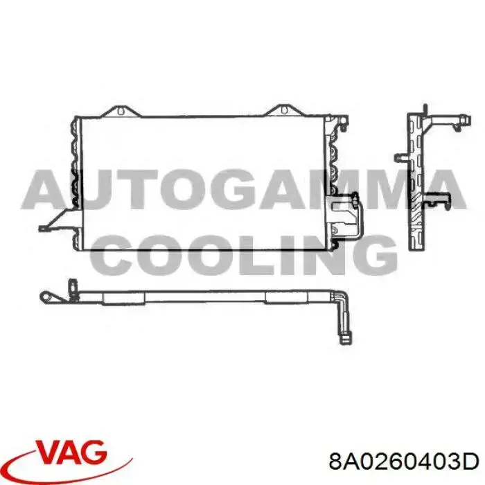 8A0260403D VAG condensador aire acondicionado