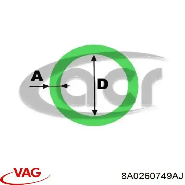 8A0260749AJ VAG anillo de sellado de tubería de aire acondicionado