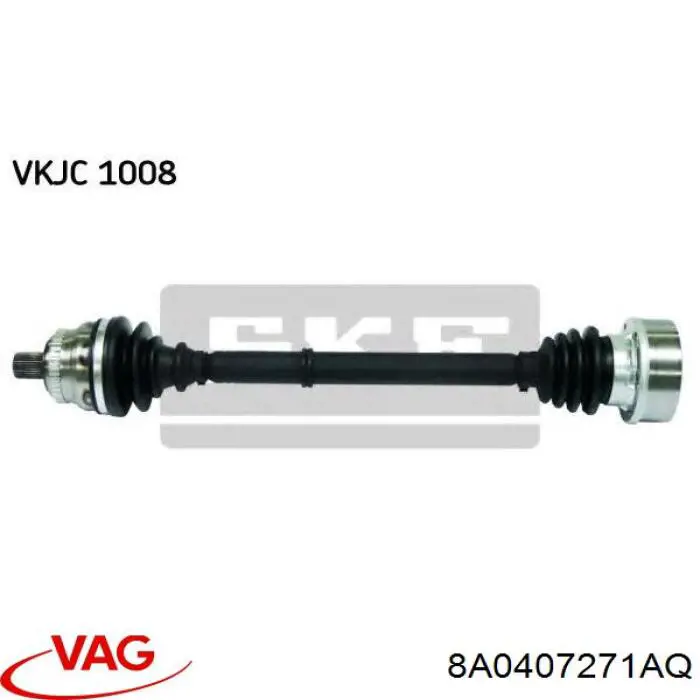 Semieje delantero izquierdo VAG 8A0407271AQ precio, desde 674,59 EUR