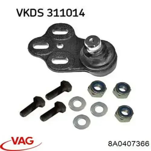 Comprar 8A0407366 VAG Rótula de suspensión inferior derecha