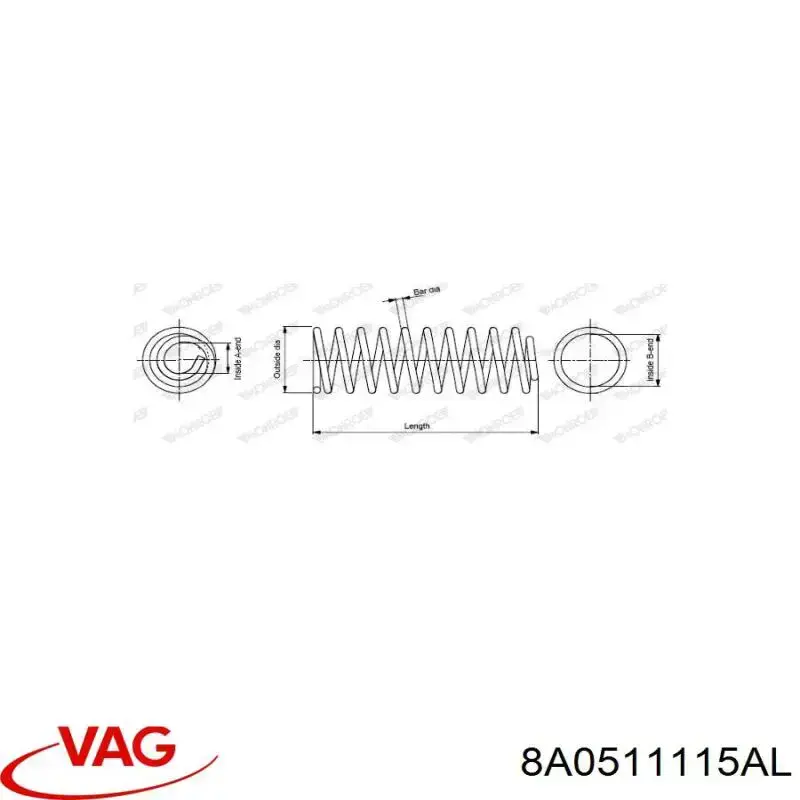 Muelle 8A0511115AL VAG