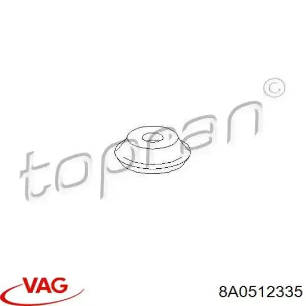 Cazoleta de amortiguador trasero VAG 8A0512335 precio, desde 2,38 EUR