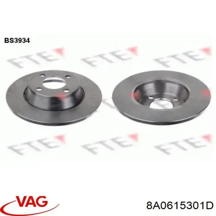 Comprar 8A0615301D VAG Freno de disco delantero