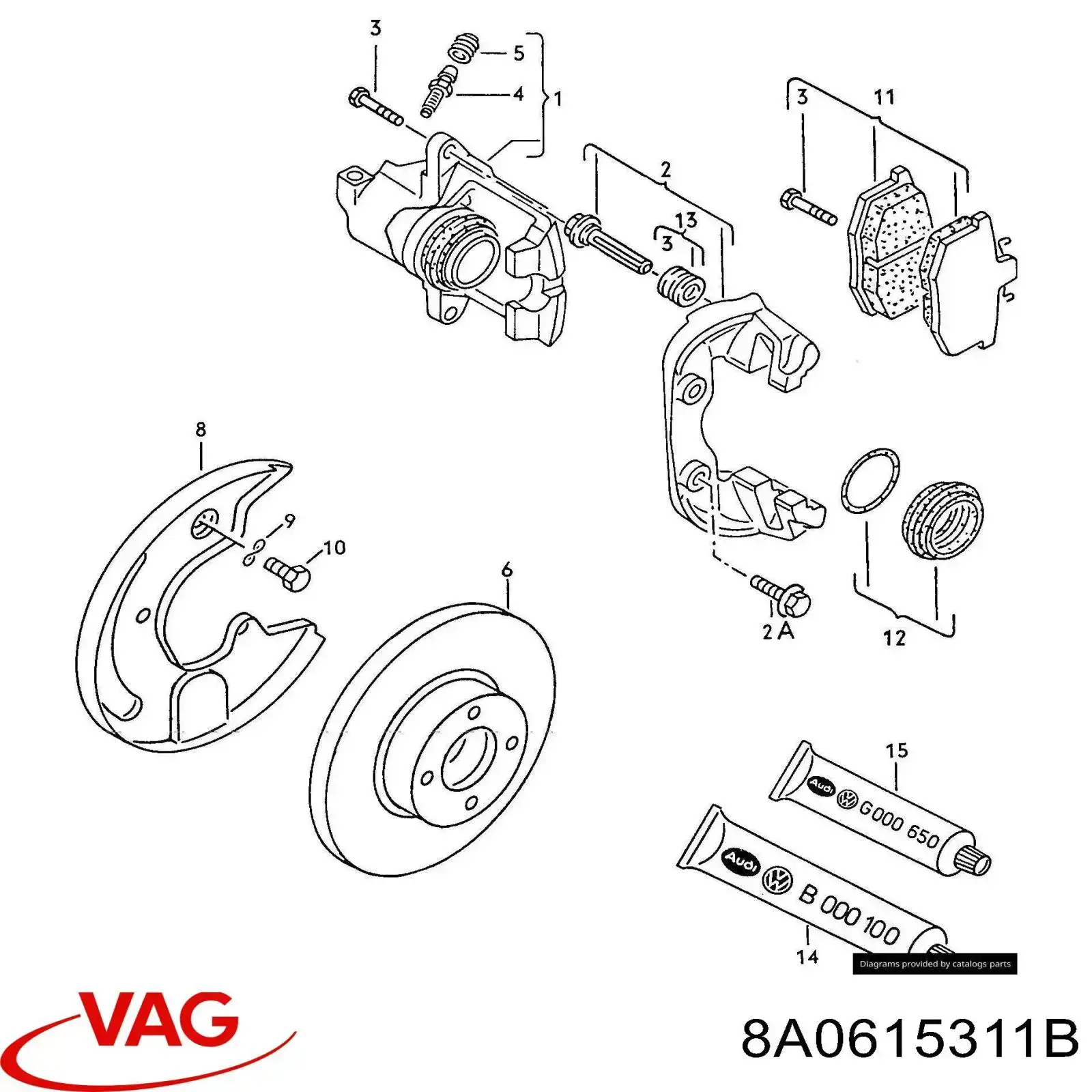 Protector del disco de freno delantero izquierdo VAG 8A0615311B precio, desde  