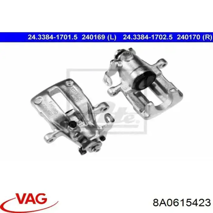 Comprar 8A0615423 VAG Pinza de freno trasera izquierda