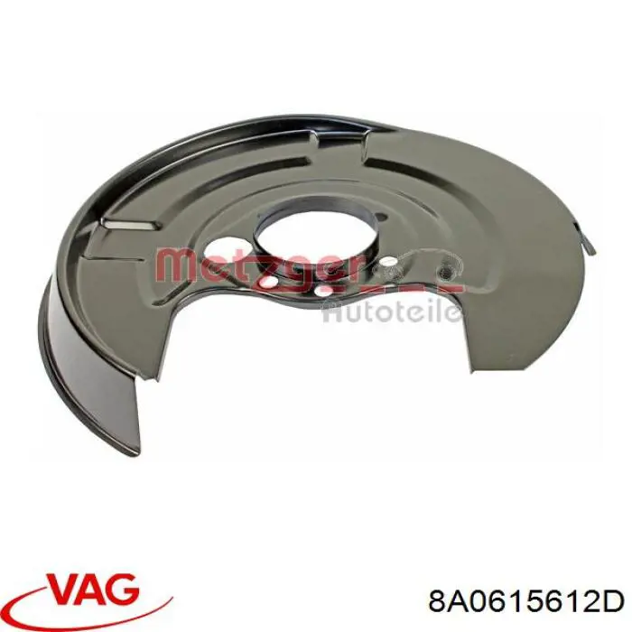 8A0615612D VAG chapa protectora contra salpicaduras, disco de freno trasero derecho
