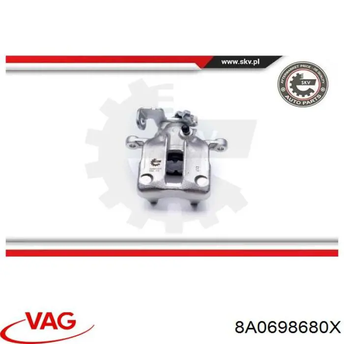 8A0698680X VAG Pinza de freno trasera derecha