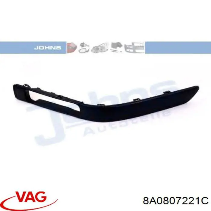 Moldura izquierda del parachoques delantero VAG 8A0807221C precio, desde 18,80 EUR