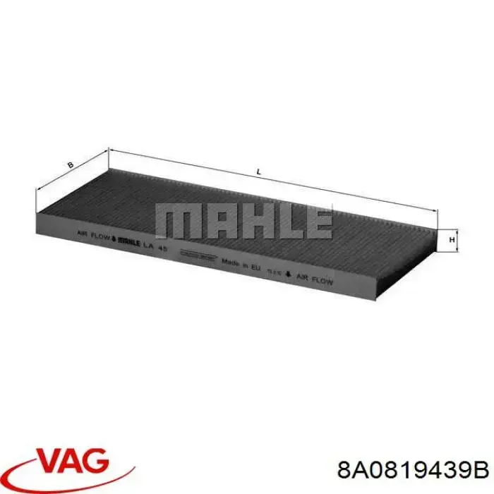 8A0819439B VAG Filtro antipolen