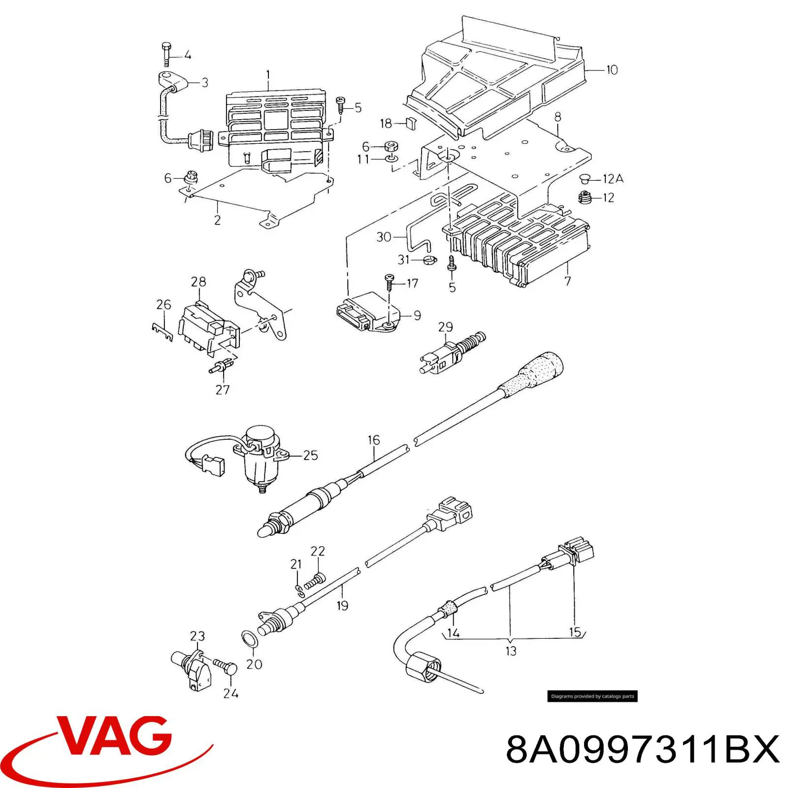 Unidad de control del motor  VAG 8A0997311BX precio, desde 59,53 EUR