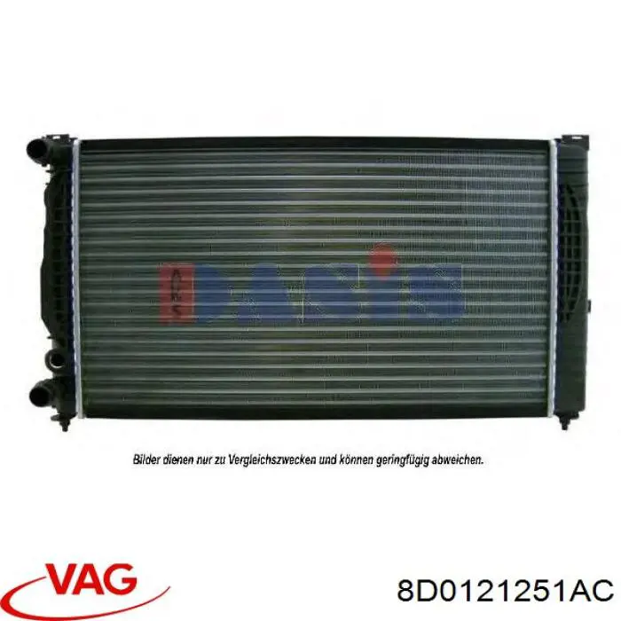 8D0121251AC VAG radiador