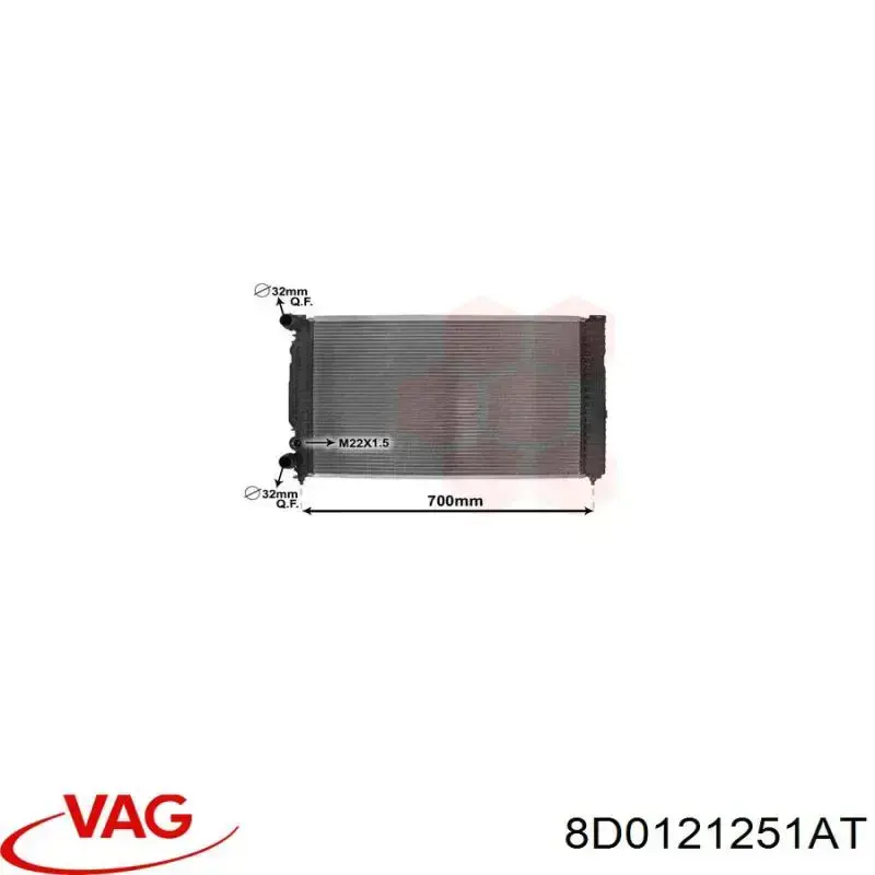 Água radiador VAG 8D0121251AT precio, desde 72,92 EUR