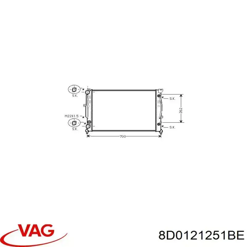 Água radiador VAG 8D0121251BE precio, desde 72,60 EUR