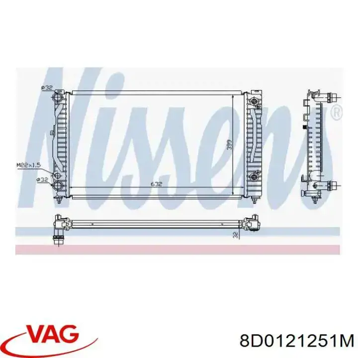 8D0121251M VAG radiador