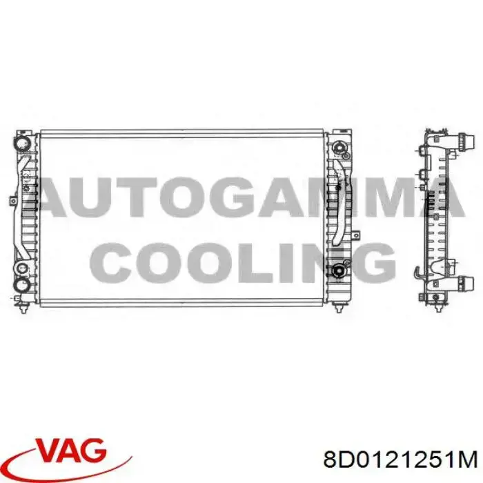 Água radiador VAG 8D0121251M precio, desde 90,43 EUR