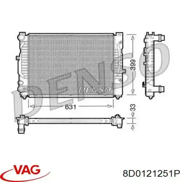 8D0121251P VAG radiador