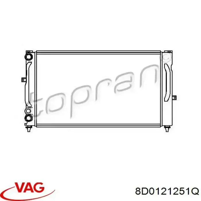 Radiador 8D0121251Q VAG