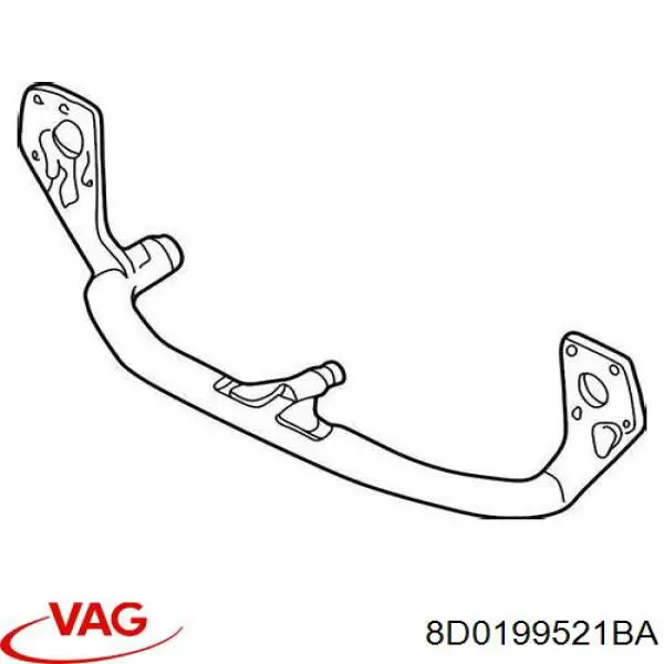 8D0199521BA VAG soporte de radiador inferior (panel de montaje para foco)