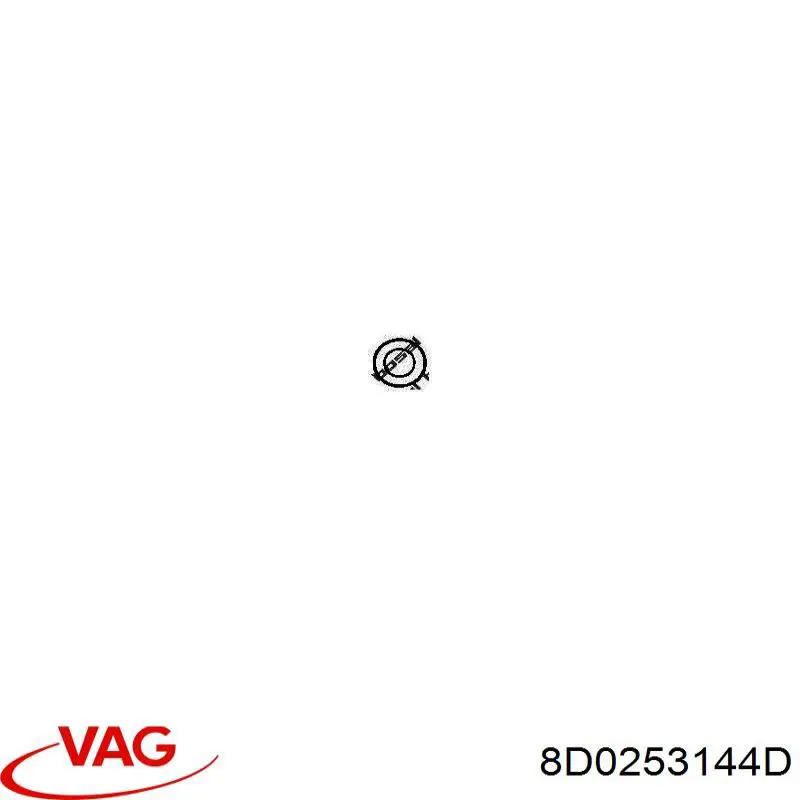 Abrazadera de tubo de escape trasera 8D0253144D VAG