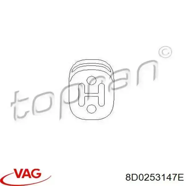 Comprar 8D0253147E VAG Soporte de tubo de escape