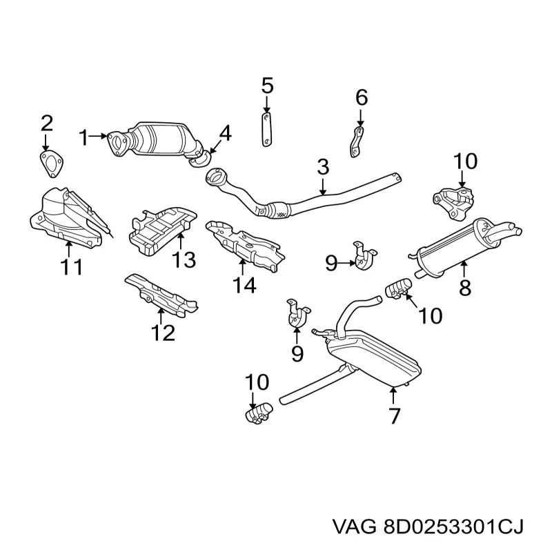 Silenciador central VAG 8D0253301CJ precio, desde 88,71 EUR