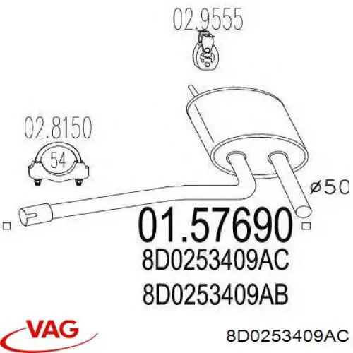 8D0253409AC VAG