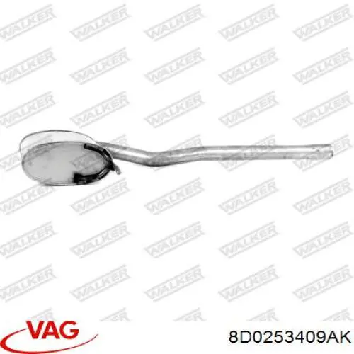 Silenciador central VAG 8D0253409AK precio, desde 91,98 EUR