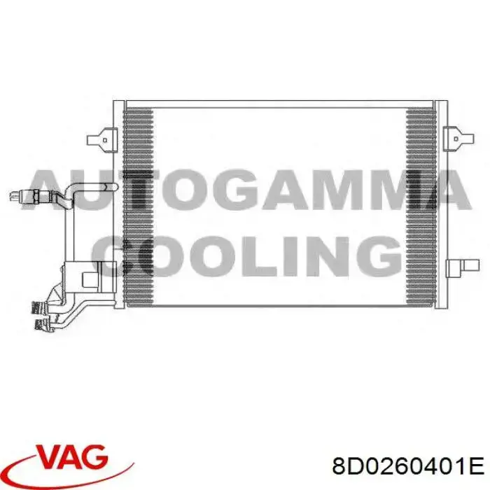 Condensador aire acondicionado 8D0260401E VAG