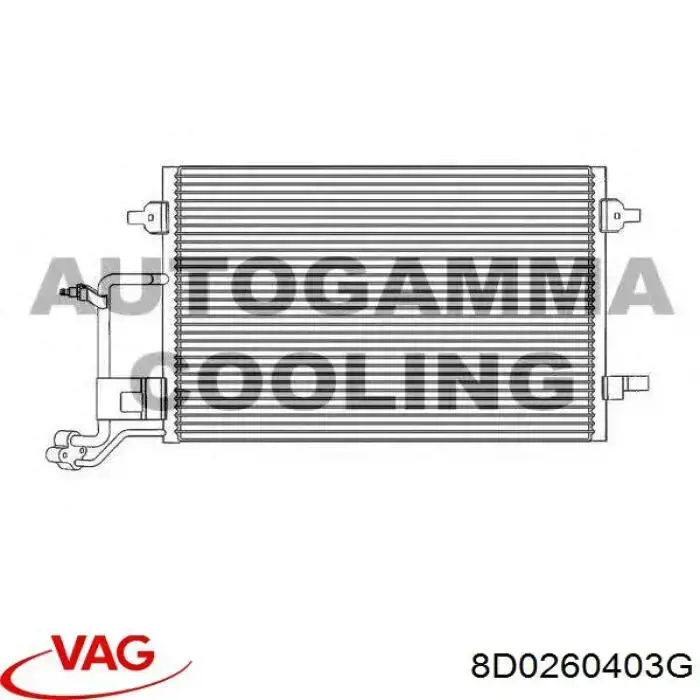8D0260403G VAG condensador aire acondicionado