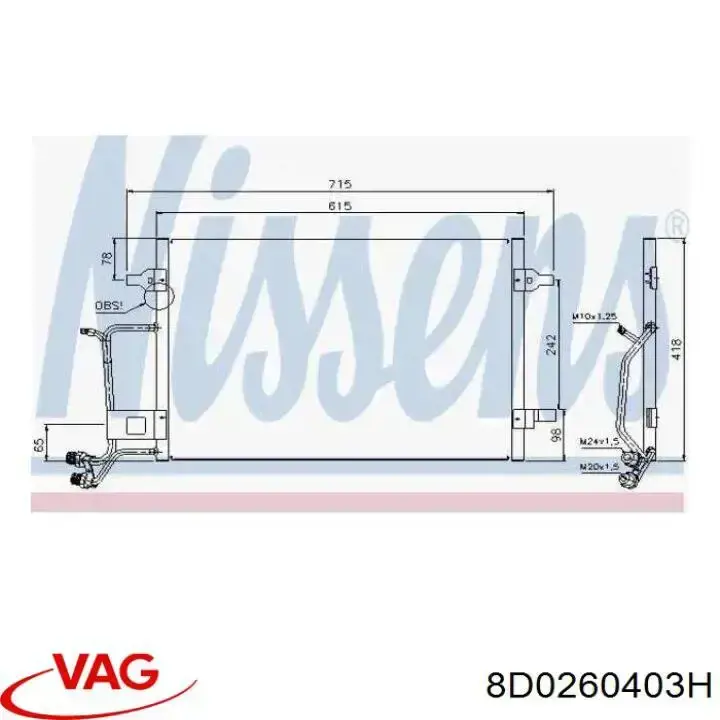 Aire acondicionado capacitor VAG 8D0260403H precio, desde 59,53 EUR