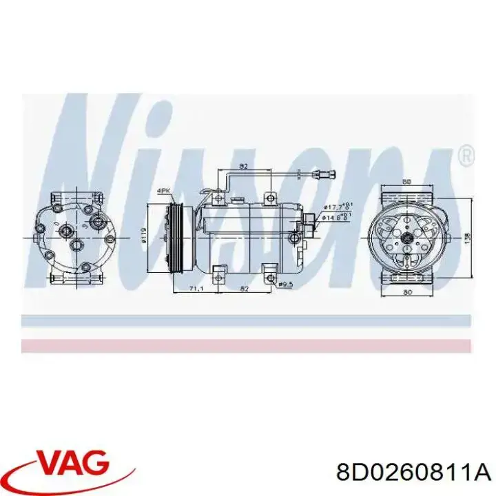 Acoplamiento magnético compresor aire acondicionado VAG 8D0260811A precio, desde 222,10 EUR