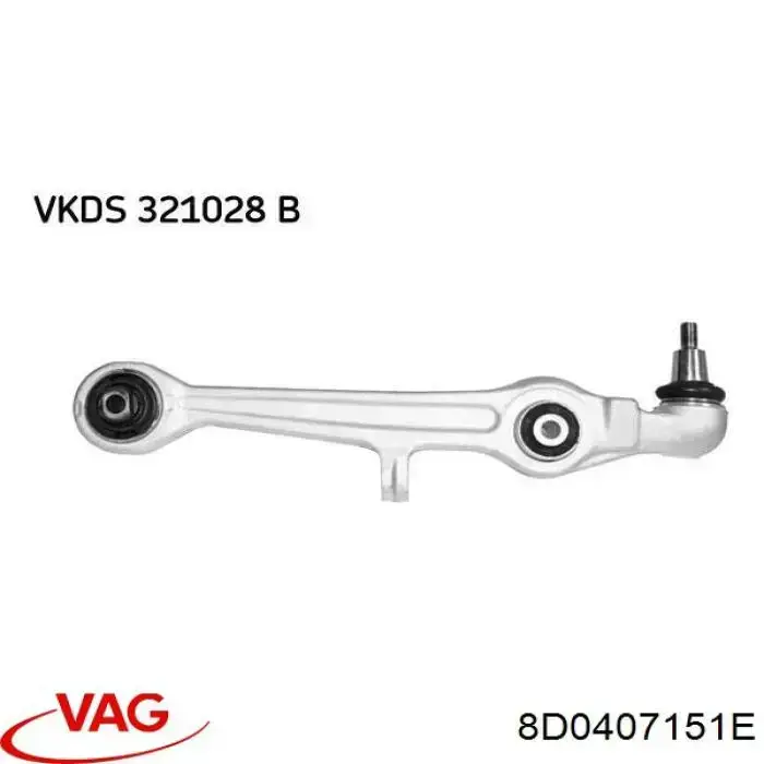 Brazo inferior izquierdo/derecho de suspensión delantera VAG 8D0407151E precio, desde 44,94 EUR