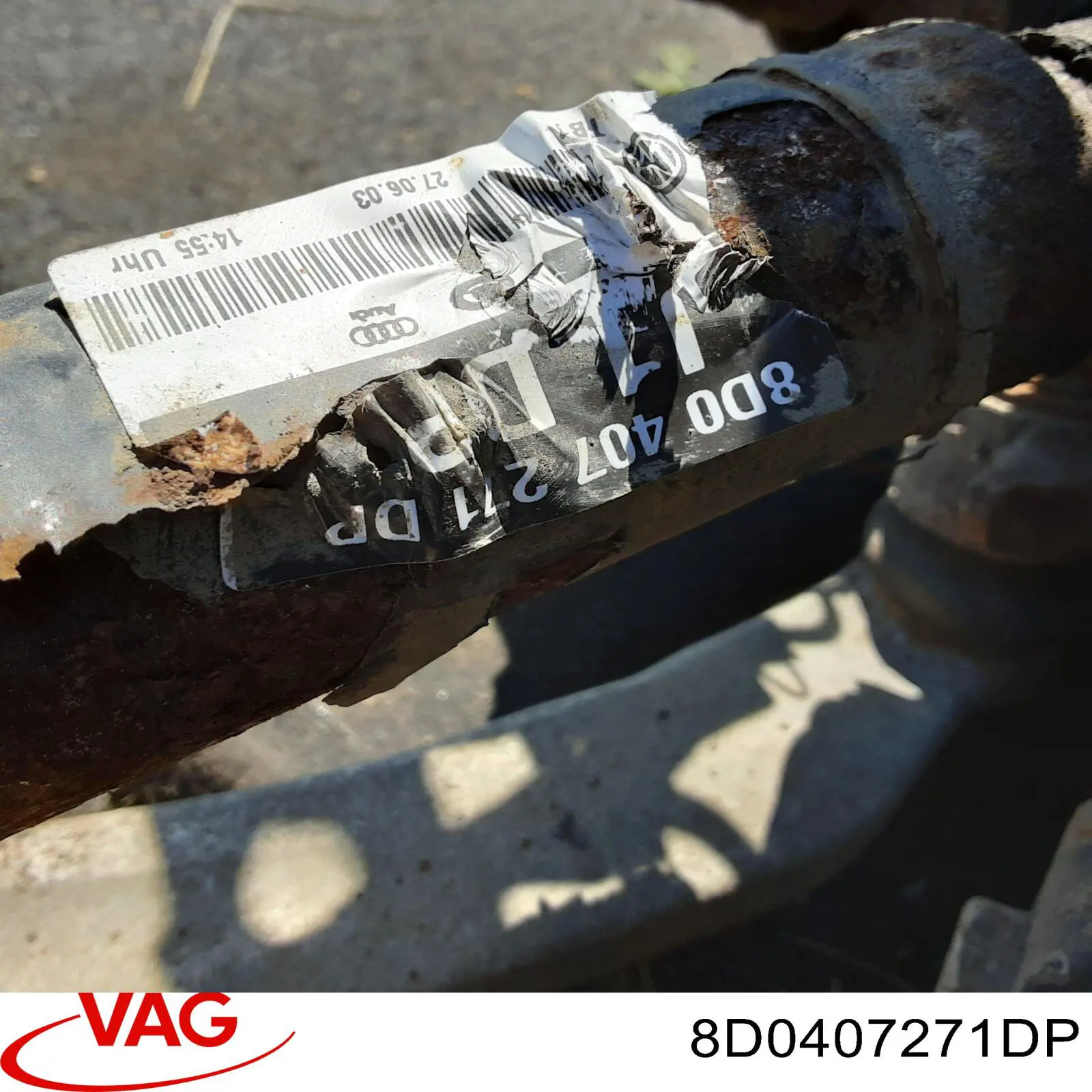 8D0407271DP VAG Semieje delantero izquierdo