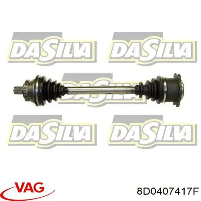 8D0407417F VAG Semieje delantero izquierdo