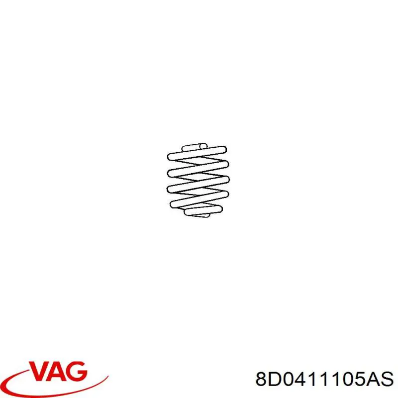 Muelle delantero VAG 8D0411105AS precio, desde 33,48 EUR