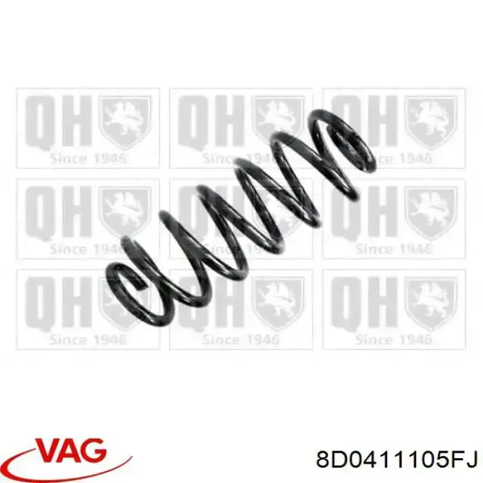 8D0411105AB VAG Muelle delantero