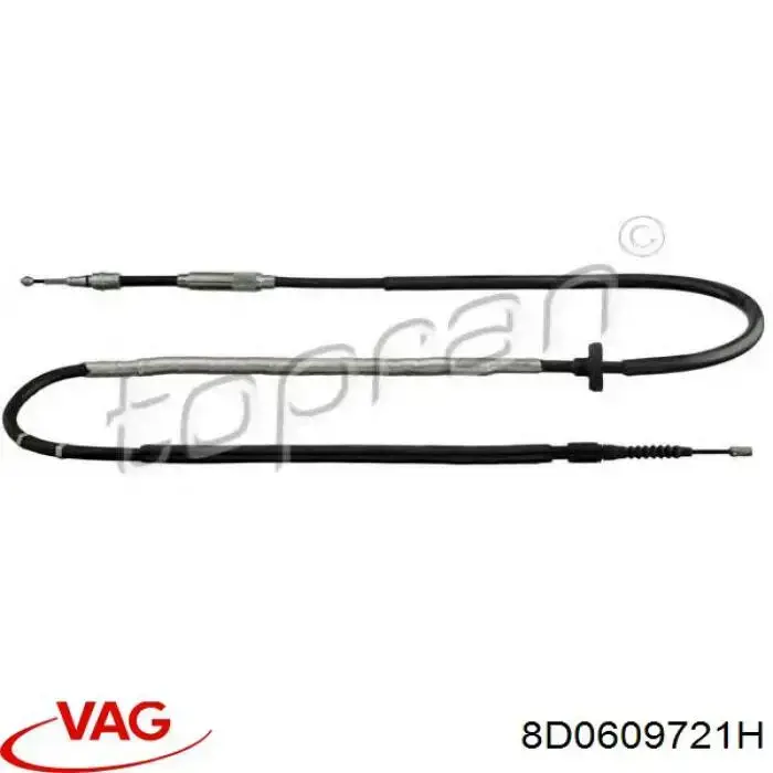 8D0609721H VAG cable de freno de mano trasero derecho/izquierdo