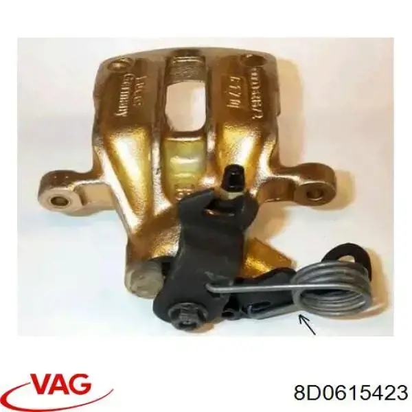Pinza de freno trasera izquierda 8D0615423 VAG
