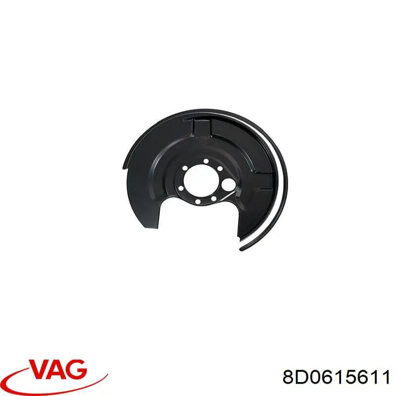 8D0615611 VAG Protector de disco de freno trasero izquierdo